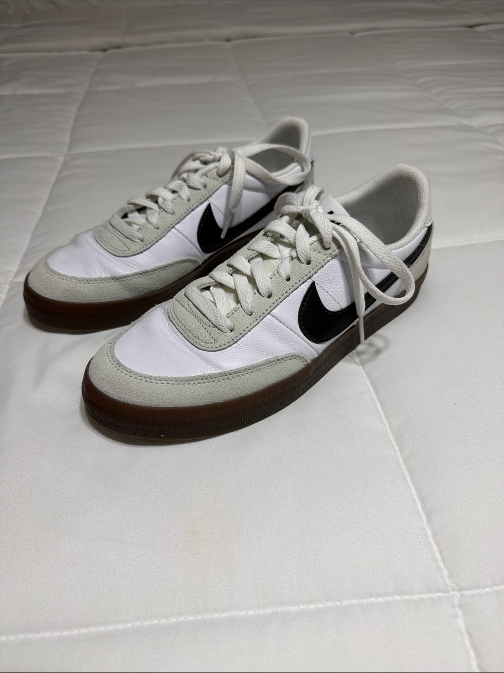 Nike White, Black & Brown Low-Top Sneakers